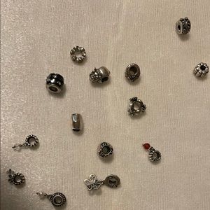 Pandora charms 12 plus 2 clasp